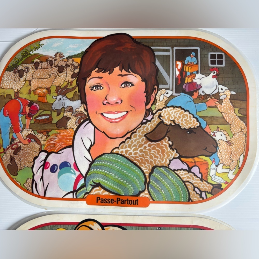 Passe-Partout Canada Retro TV Kids Placemats Set of 7 - Picture 8 of 12